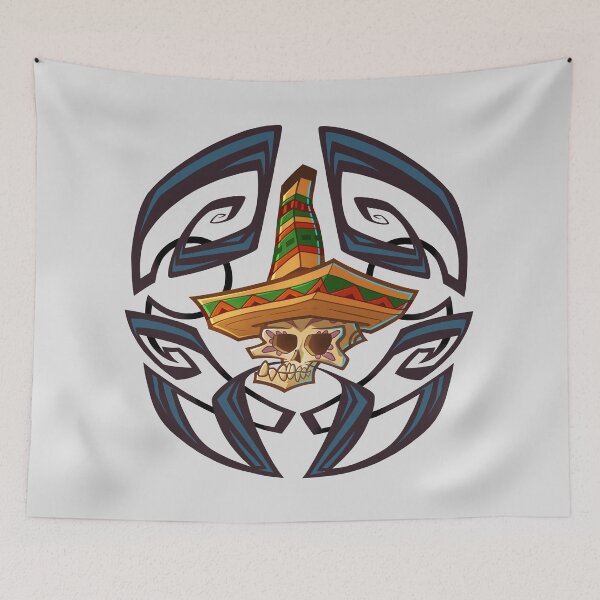 Item preview, mexican mustage skull designed and sold by RemcoBakker.