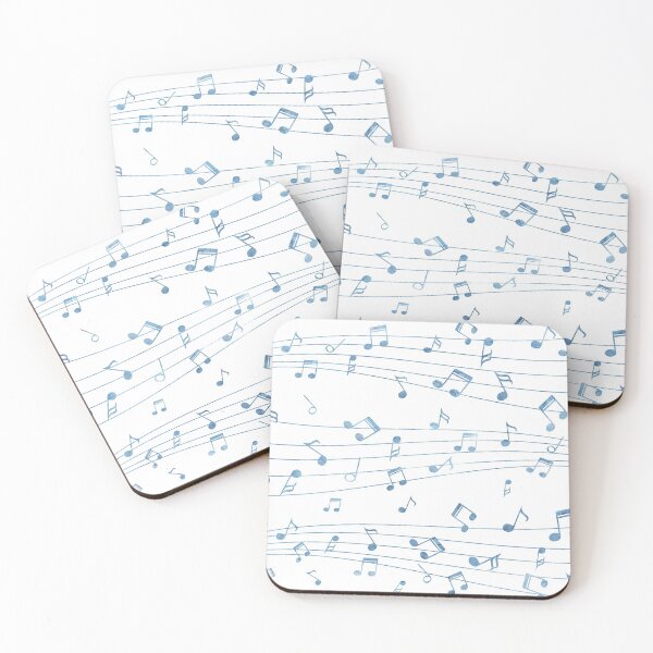 Item preview, Watercolor Blue Music Notes designed and sold by Primroaddesigns.