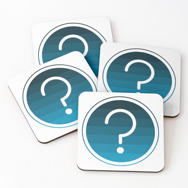 Item preview, Question Mark in Teal Circle with Gradient Print designed and sold by cgroenewald.