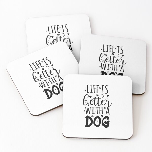 Item preview, Life is better with a dog designed and sold by BONMOTSSHOP.