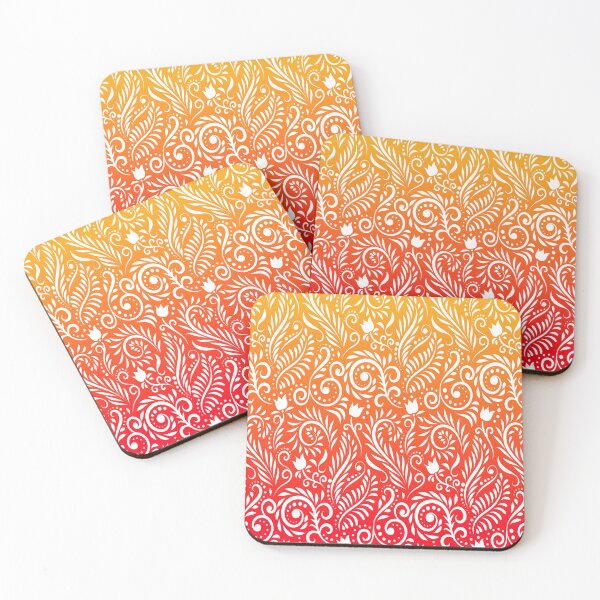 Item preview, Floral and Leaves - Tangerine & Orange RS (Citrus Lover Collection) designed and sold by CreativityRoams.