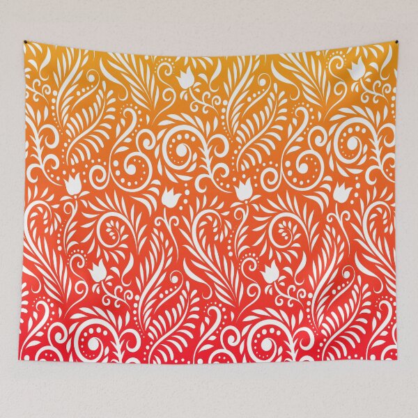 Item preview, Floral and Leaves - Tangerine & Orange RS (Citrus Lover Collection) designed and sold by CreativityRoams.