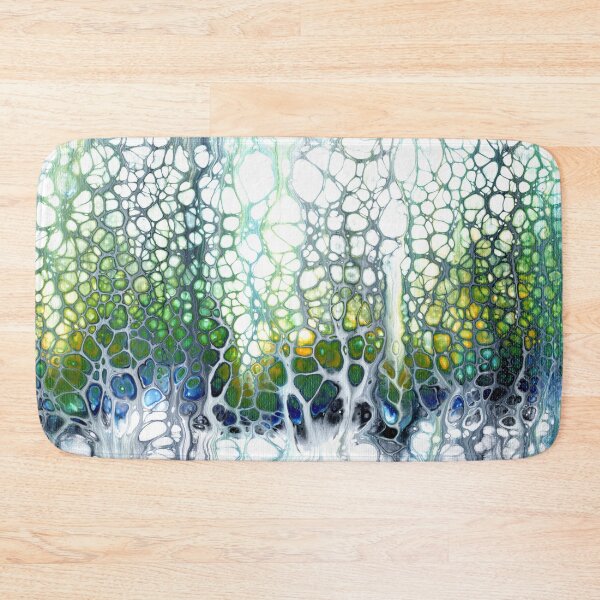 Item preview, "Stained Glass Forest" Fluid Art Painting designed and sold by peonypours.