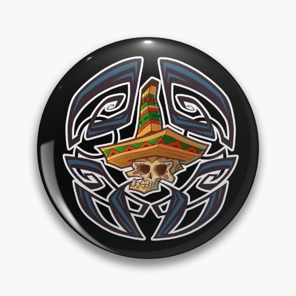 Item preview, mexican mustage skull outline black designed and sold by RemcoBakker.