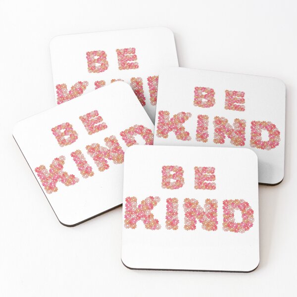 Item preview, Be kind Floral typography designed and sold by Beyond Words.