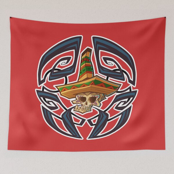 Item preview, Copy of mexican mustage skull red designed and sold by RemcoBakker.