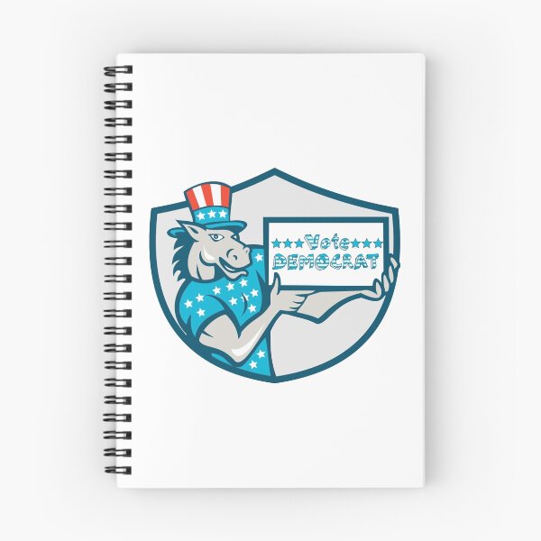 Item preview, Vote Democrat Donkey Mascot Shield Cartoon designed and sold by patrimonio.