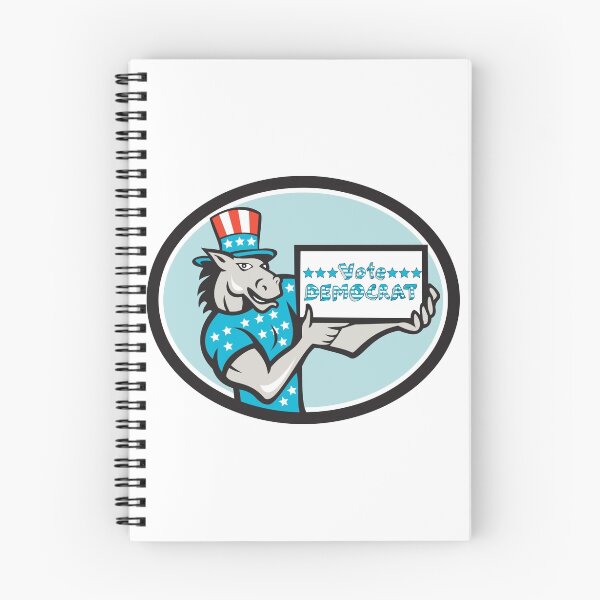 Item preview, Vote Democrat Donkey Mascot Oval Cartoon designed and sold by patrimonio.