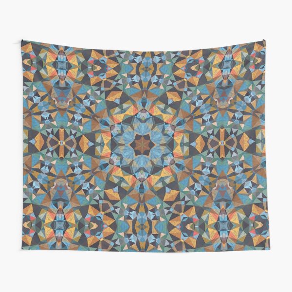 Hipster Floral Kaleidoscope Tapestry