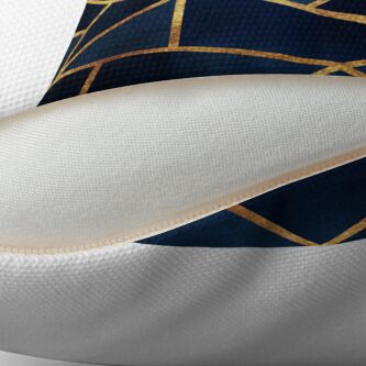 Alternate view of Navy Gold Stone Geometric Throw Pillow
