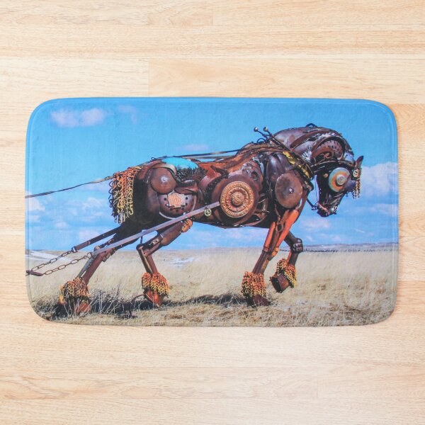 Item preview, Horse working in the fields metal sculpture designed and sold by EstelleRossetti.