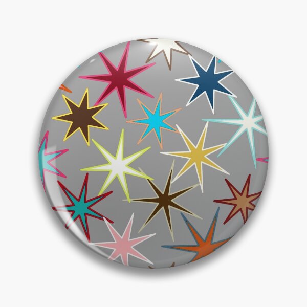 Item preview, Modern Starburst Print, Jewel Colors on Gray designed and sold by Marymarice.