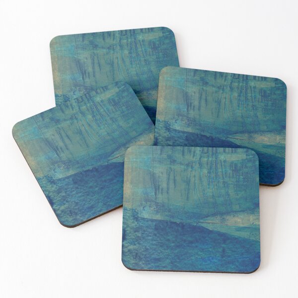 Item preview, Abstract Blue Scratch Painting  designed and sold by Elena Ray.