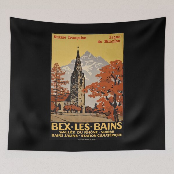 Item preview, Bex Les Bains vintage travel poster designed and sold by stickart-marek.