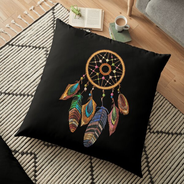 Embroidery dream catcher Floor Pillow