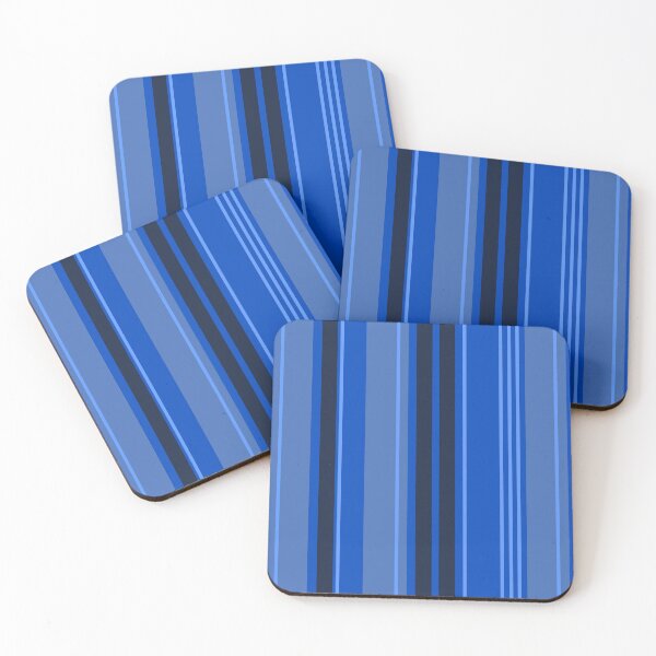 Item preview, Blue Stripes, Shades of Blue Color Blocking by Courtney Hatcher designed and sold by cghatcherart.