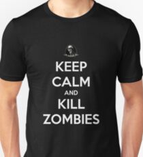 Keep Calm And Kill Zombies (Shirt & Stickers - Black) Unisex T-Shirt