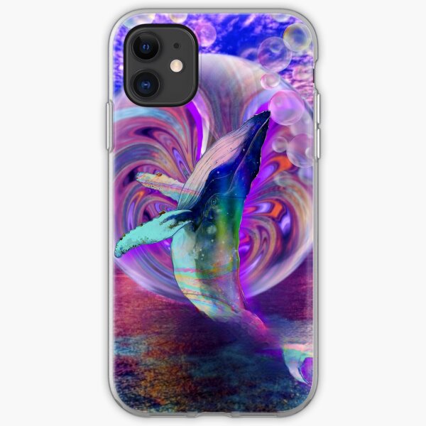Rainbow whale iPhone Soft Case