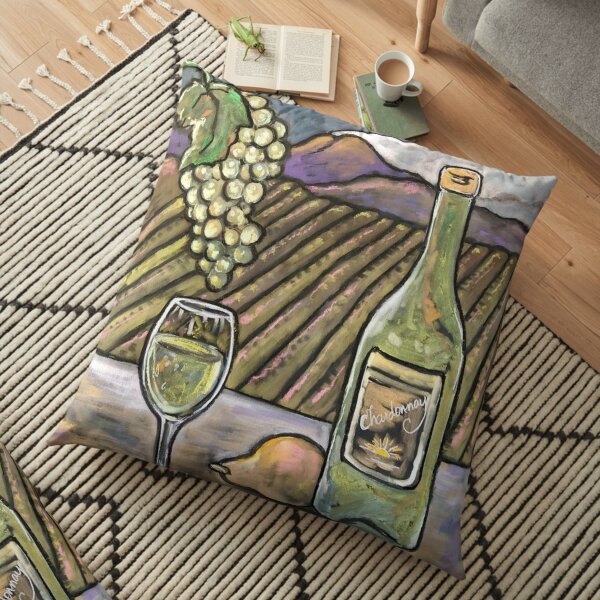 Chardonnay Daydreams Floor Pillow