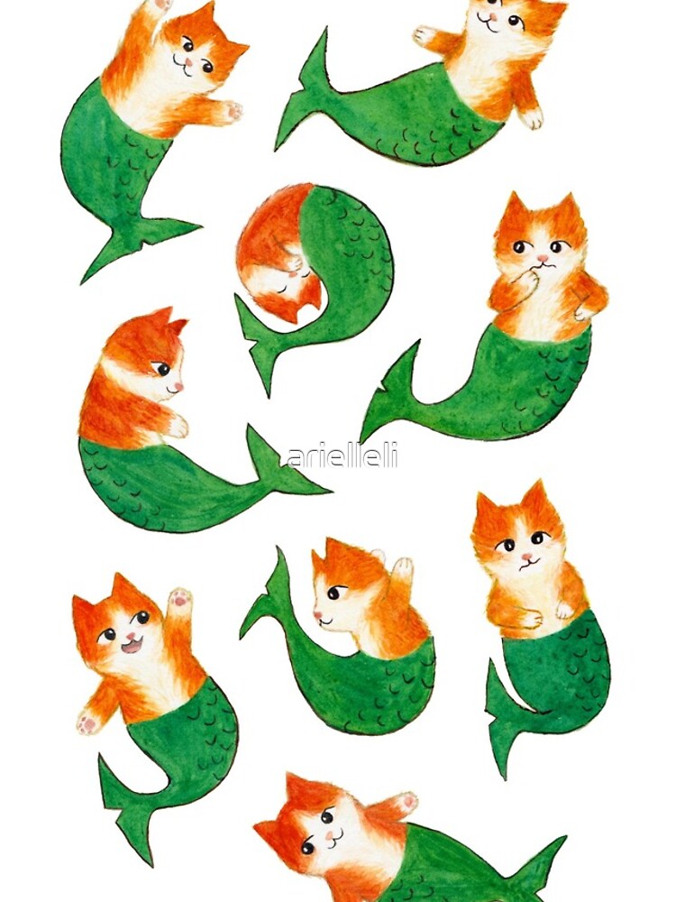 Mermeows Mercats Madness - Some Cute Mermaid Cats by arielleli