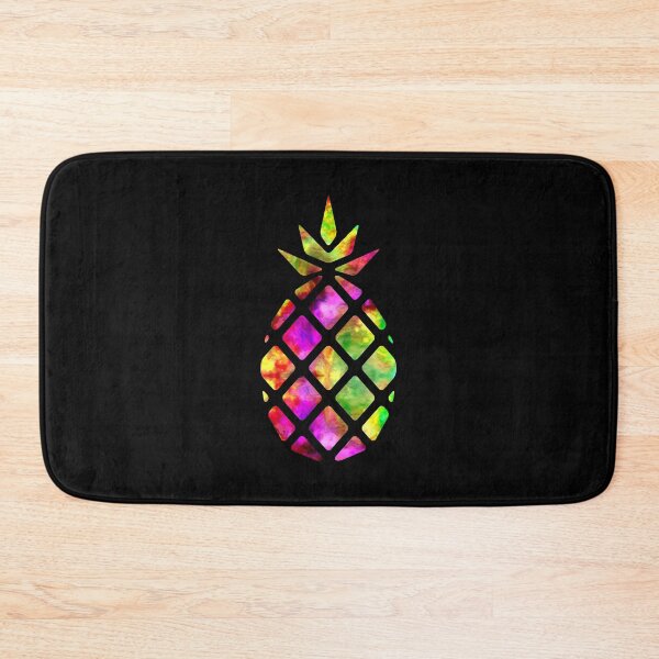 Item preview, Watercolor Geometric Tropical Colorful Pineapple - Black designed and sold by MysticMagpie.