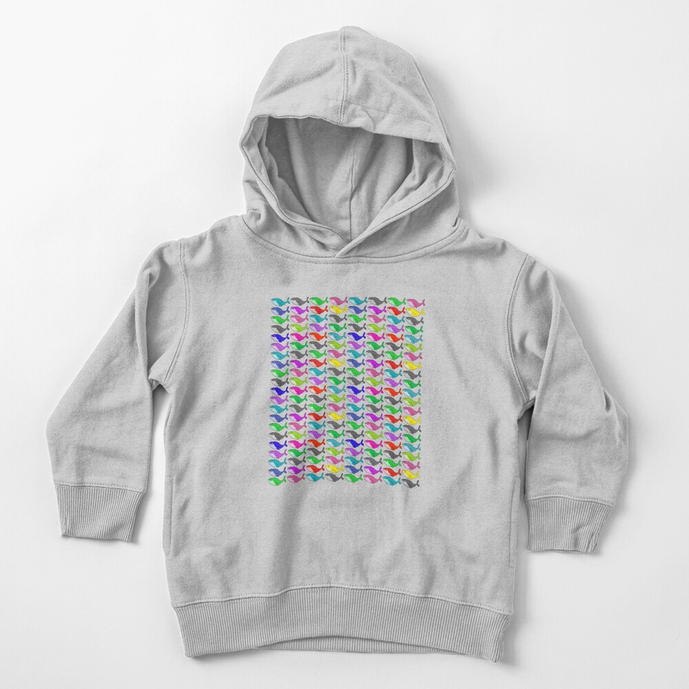Rainbow whales Toddler Pullover Hoodie
