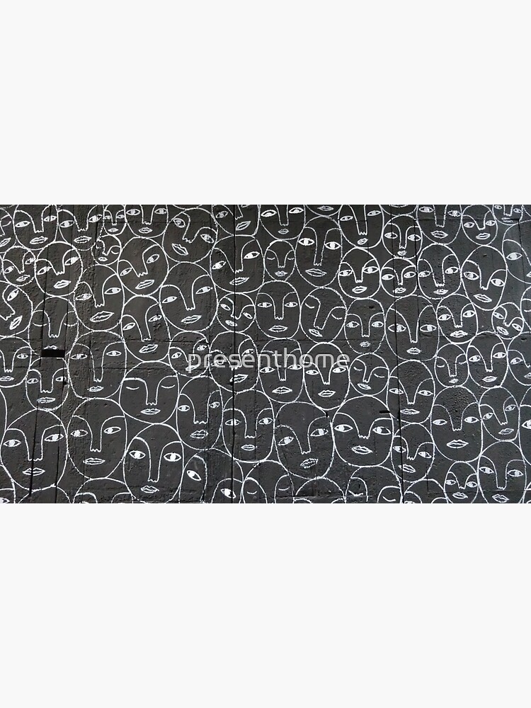 "Black And White Abstract Mural" Sticker for Sale by presenthome