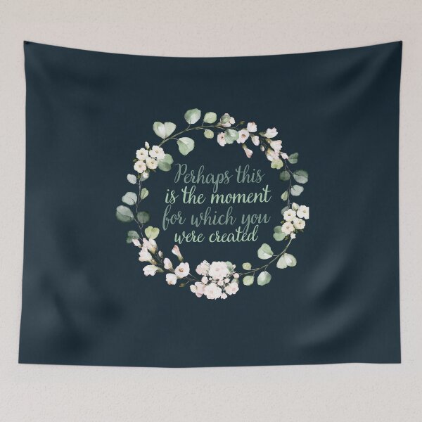 Item preview, Christian Wreath Design - Perhaps this is the Moment for Which you were Created Esther 4:14 designed and sold by palmsandprints2.