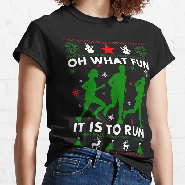 Ugly Christmas Running T-Shirts for Sale