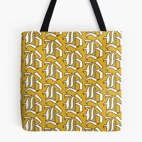 Item preview, Bubs B on gold, white fill designed and sold by BubShop on Redbubble | Tufts Bubs Merch.