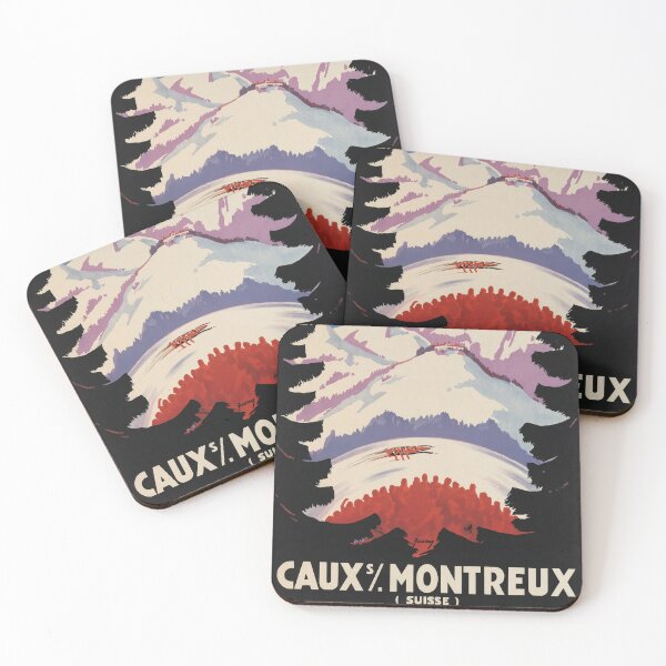 Item preview, Caux Montreaux 1930 vintage travel poster designed and sold by stickart-marek.