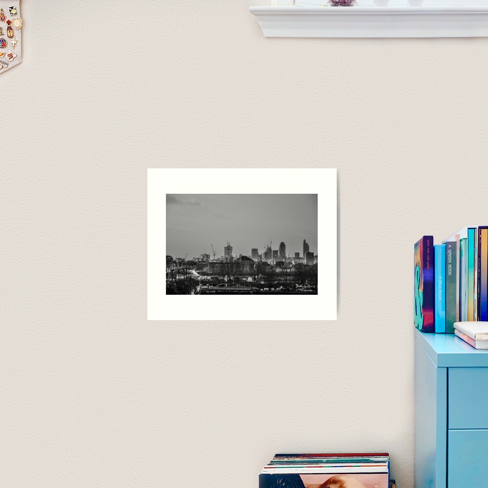 City at dusk Art Print