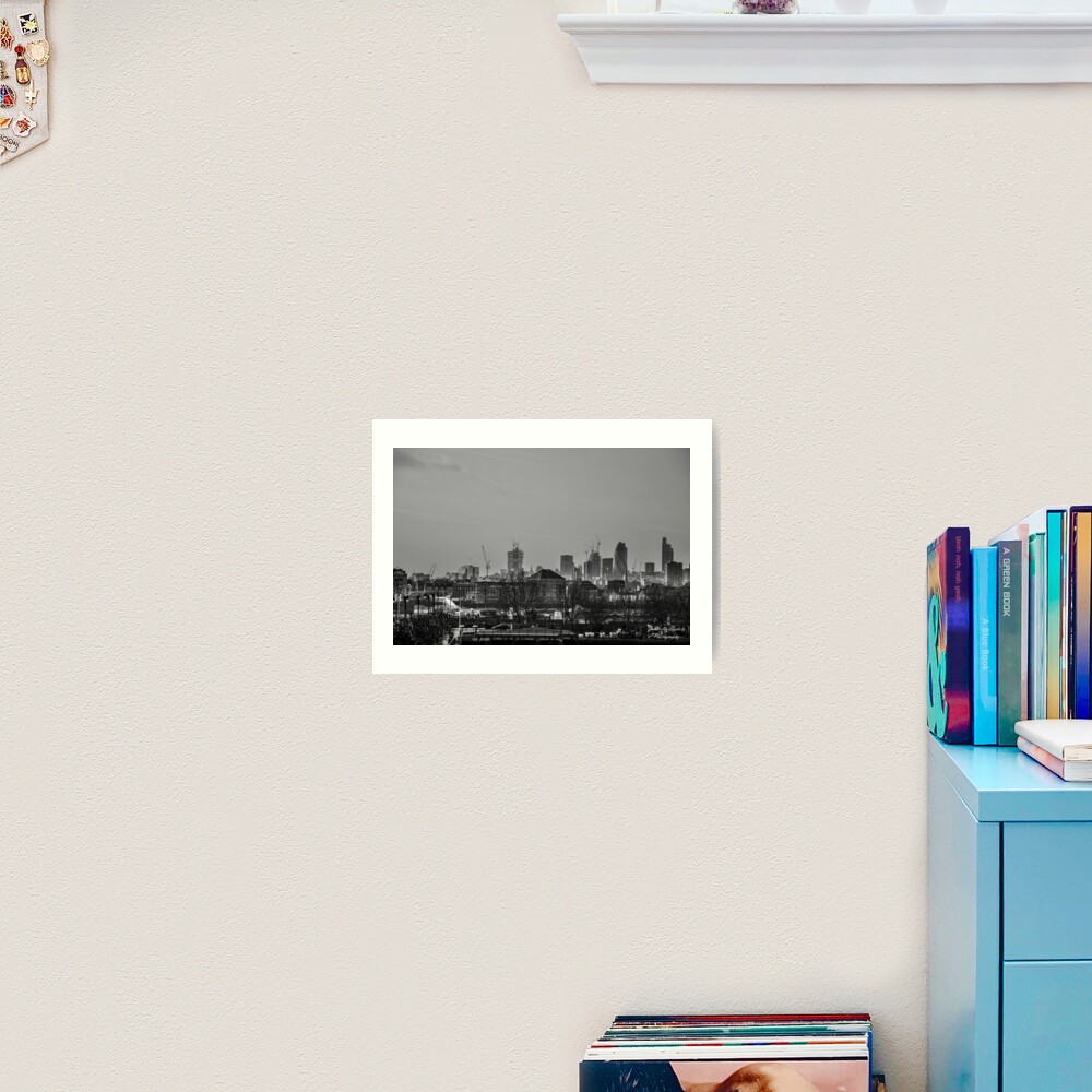 City at dusk Art Print
