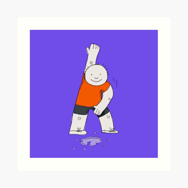 Hastily Smashing A Plate On the Ground Art Print