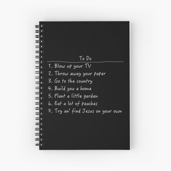 Spanish Pipedream Checklist (Dark Backgrounds) Spiral Notebook