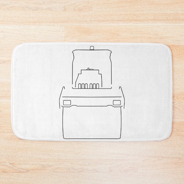 Item preview, Motorised road roller black outline graphic designed and sold by soitwouldseem.