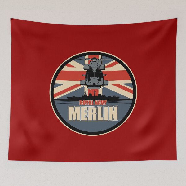 Item preview, Royal Navy Merlin Helicopter Patch designed and sold by StrongVlad.