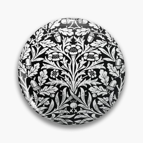 Item preview, Art Nouveau Floral Damask, Black and White designed and sold by Marymarice.