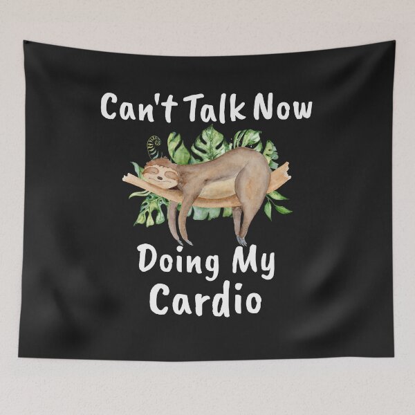 Item preview, Narcolepsy Sloth Can't Talk Now Doing My Cardio Narcoleptic Awareness designed and sold by KatesFunnyArt.