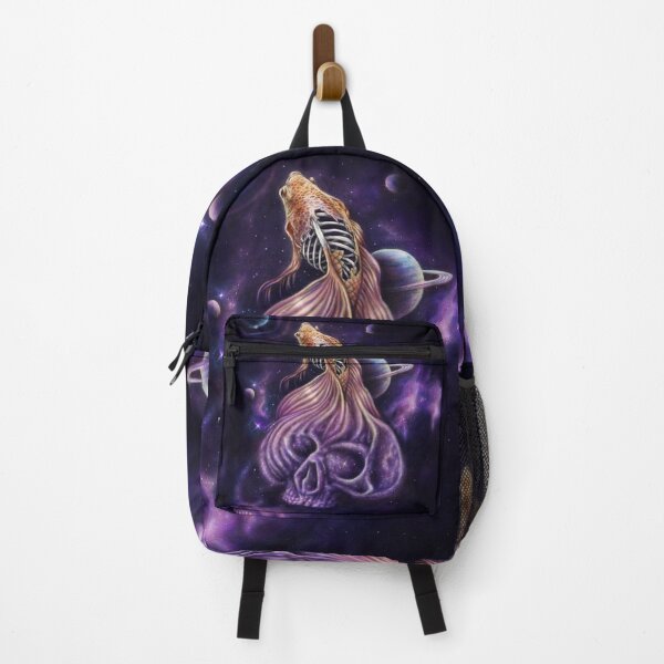 At One With the Stars // Galaxy Fish Skull Design Backpack