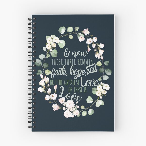 Item preview, Christian Wreath Design - Faith Hope and Love 1 Corinthians 13:13 designed and sold by palmsandprints2.