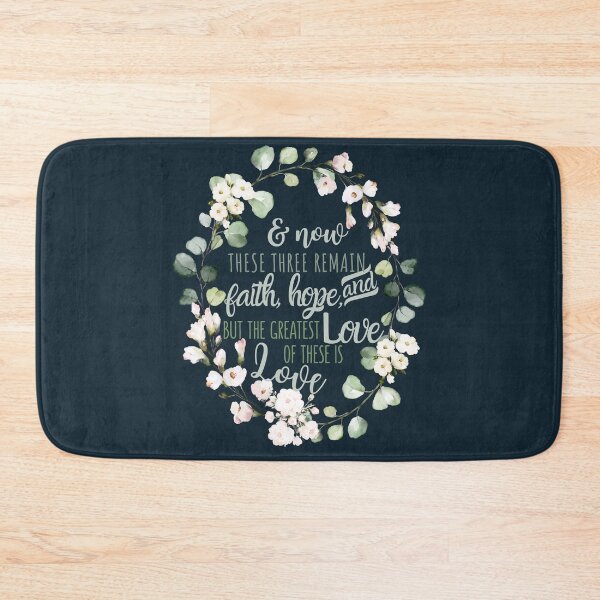 Item preview, Christian Wreath Design - Faith Hope and Love 1 Corinthians 13:13 designed and sold by palmsandprints2.