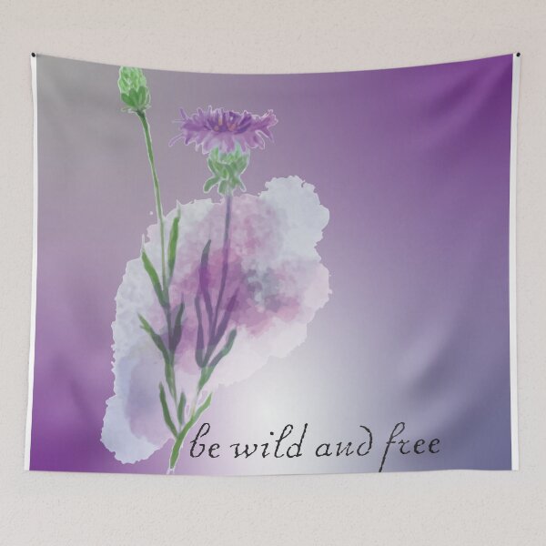 Item preview, Be Wild and Free watercolor wildflower  designed and sold by natsukojewelry.