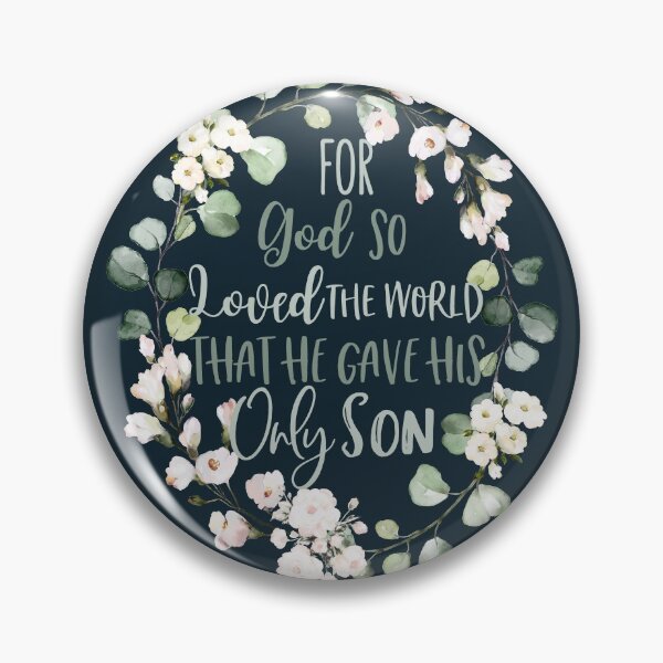 Item preview, Christian Wreath Design - For God so Loved the World John 3:16 designed and sold by palmsandprints2.