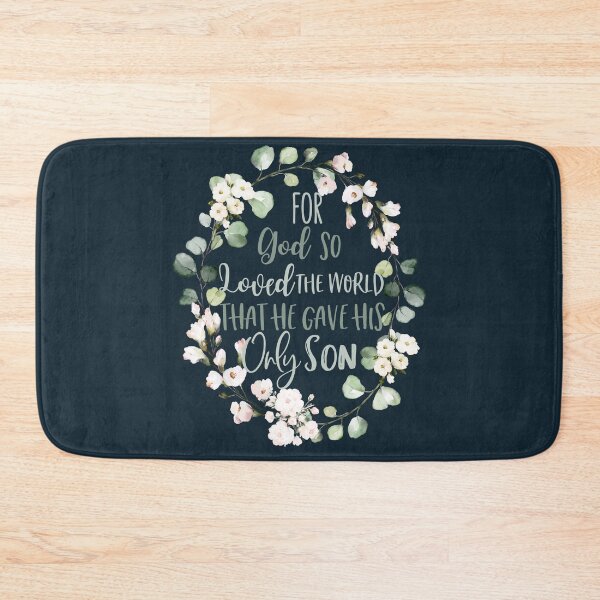 Item preview, Christian Wreath Design - For God so Loved the World John 3:16 designed and sold by palmsandprints2.