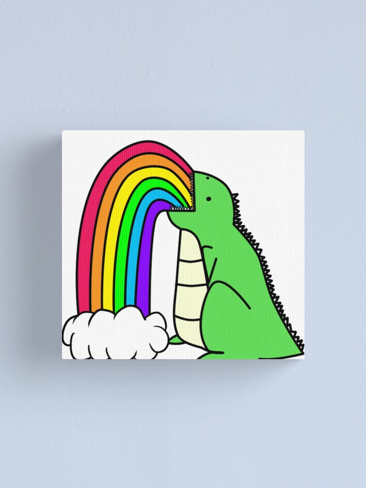 rainbow and dinosaur