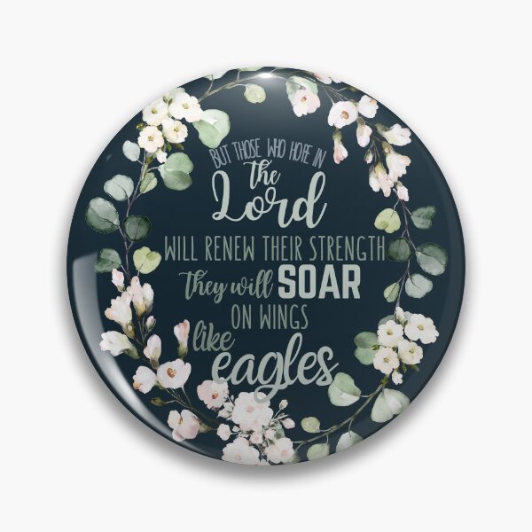 Item preview, Christian Wreath Design - Soar on Wings Like Eagles Isaiah 40:31 designed and sold by palmsandprints2.