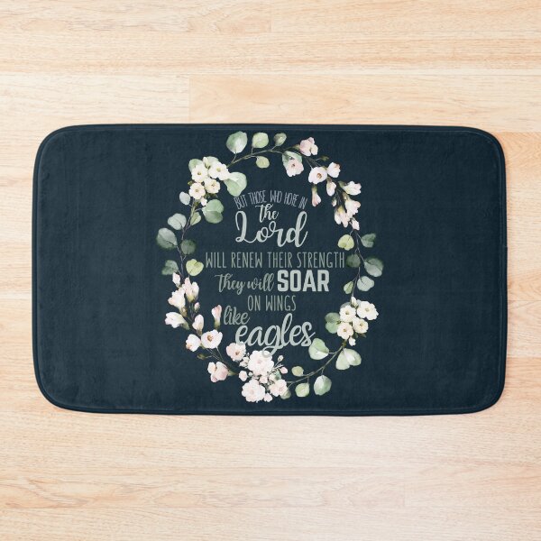 Item preview, Christian Wreath Design - Soar on Wings Like Eagles Isaiah 40:31 designed and sold by palmsandprints2.