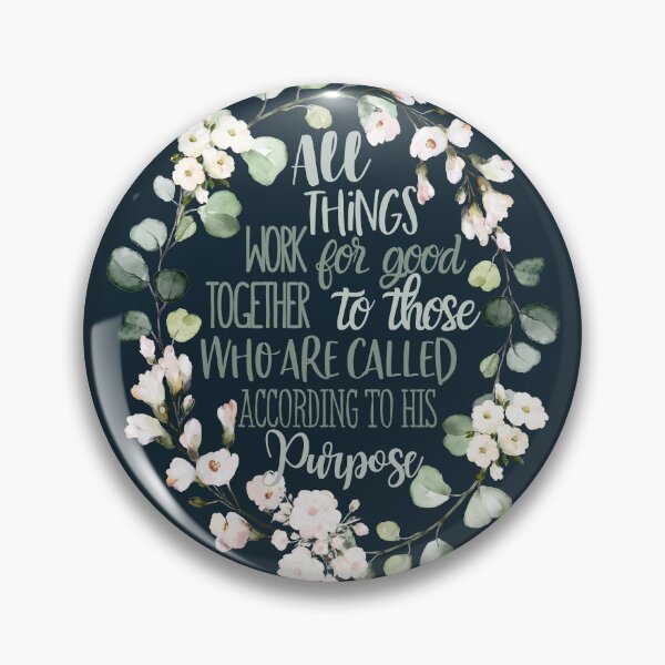Item preview, Christian Wreath Design - All Things Work Together for Good Romans 8:28 designed and sold by palmsandprints2.