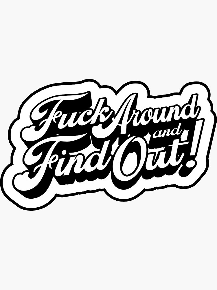 Fuck Around and Find Out Vinyl Bumper Sticker Political Sticker FREE  SHIPPING 